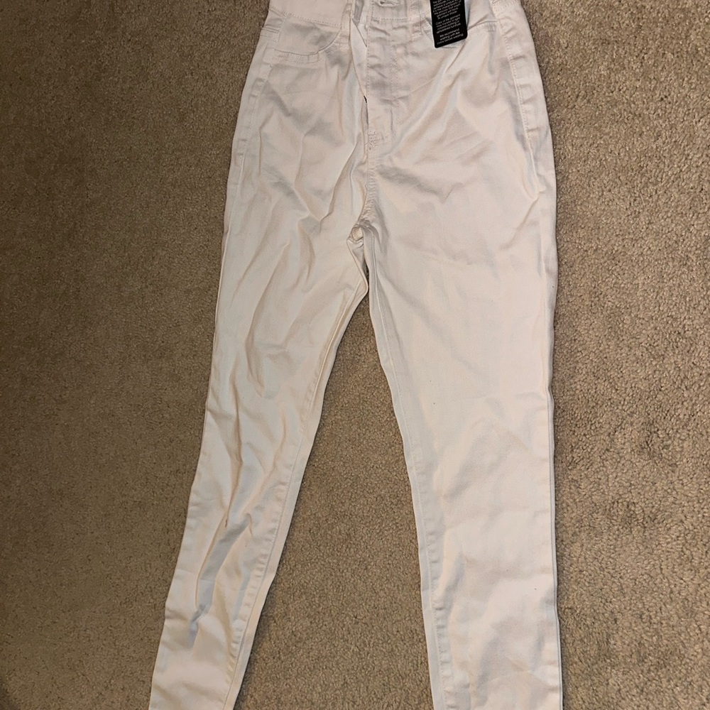 White Fashion Nova Jeans, Size 3